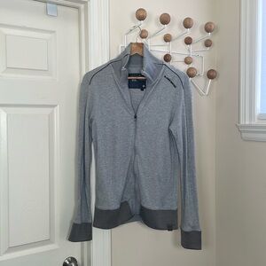 G-Star Raw Zip Up Sweater Top  - Grey - Size Medium